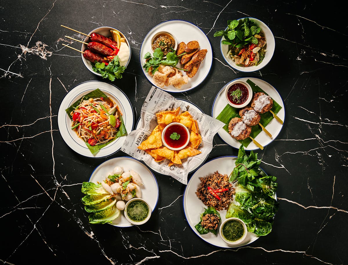 a plate of food on a table